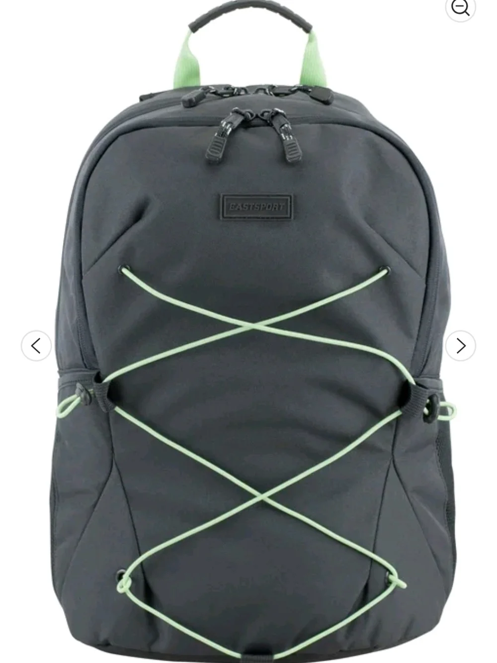 Gray Backpack Phone & Accessory Organizer with Lime Accent -